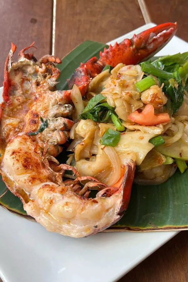 A lobster dinner at Thai Mee Up