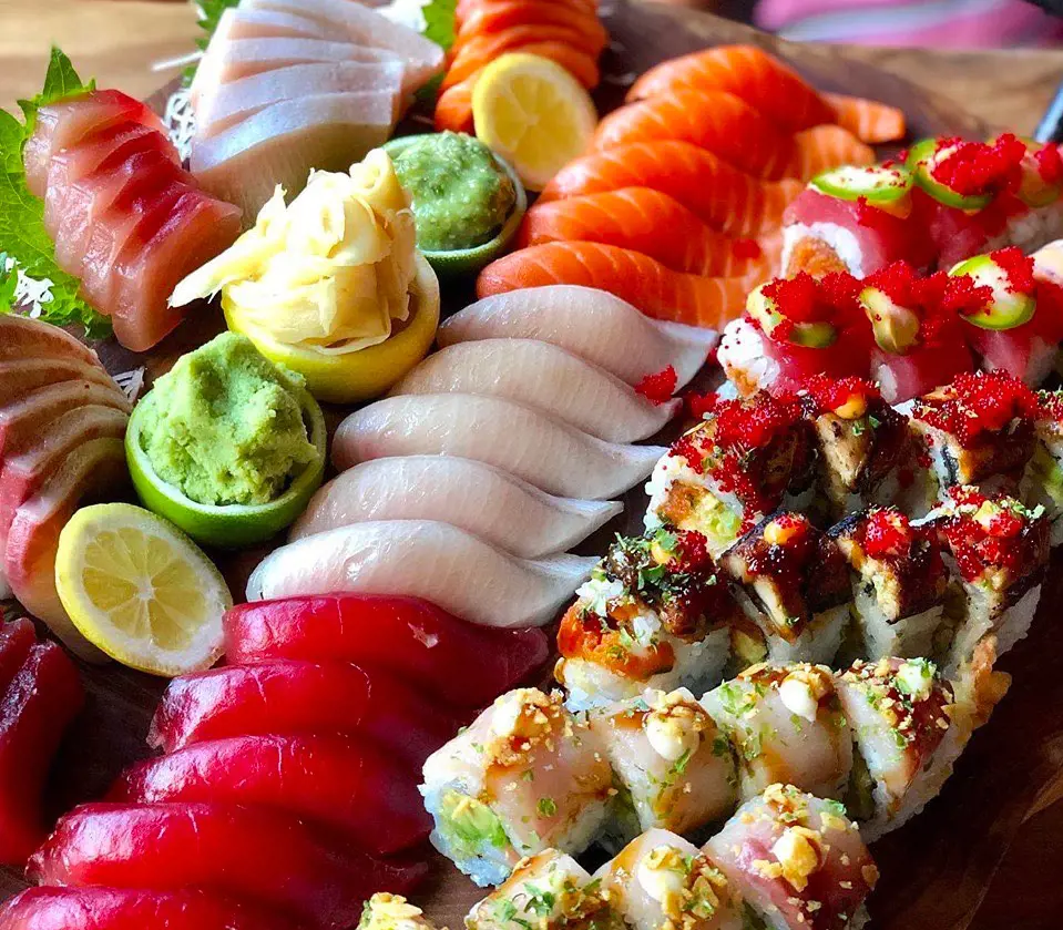 A mouth-watering sushi prepared at Doraki Waikiki on International Sushi Day by Aoki Group