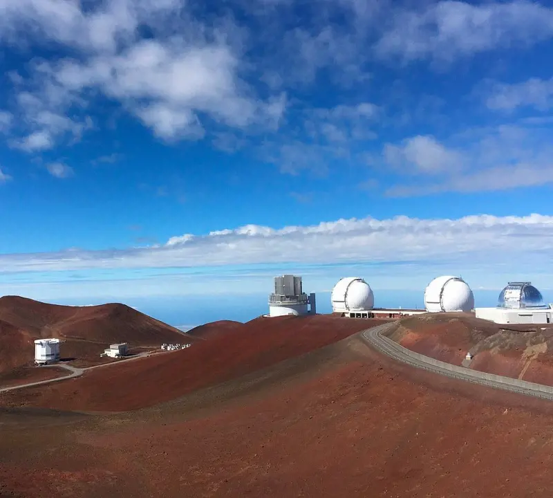 The giant star-gazing telescopes at the top of Mauna Kea