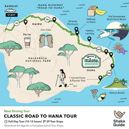 Road to Hana Maps - Stops, Points of Interest + Alternate Routes