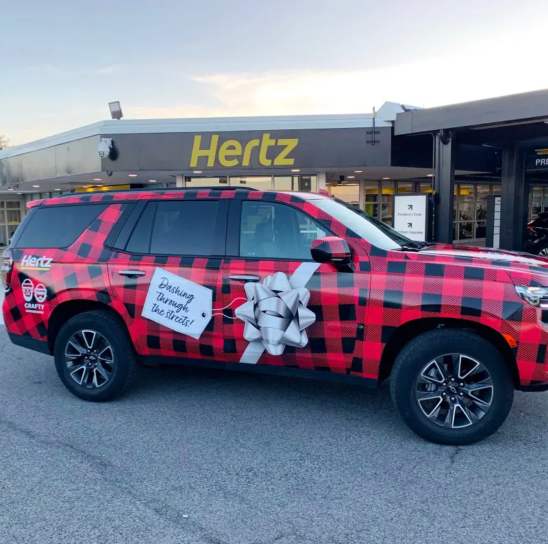 A customized SUV rental from Hertz pictured in December 2022