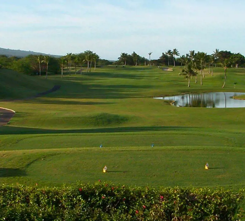 The 18-hole course at Maui Nui Golf Club
