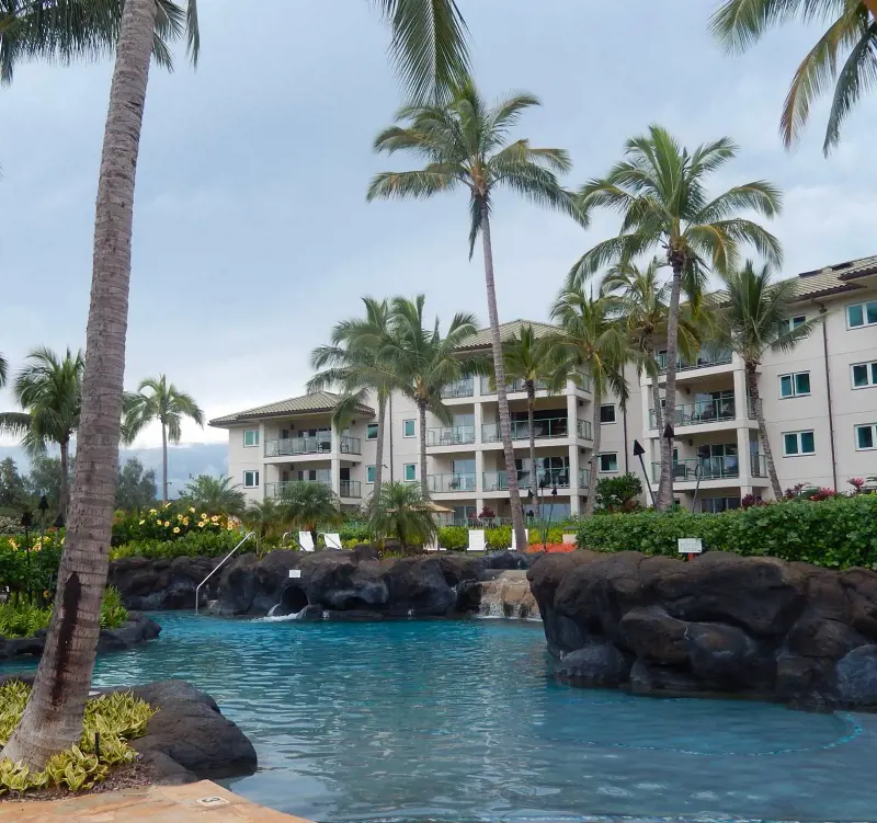 A shot of the relaxing outdoor pool at Marriot's Kauai Lagoons