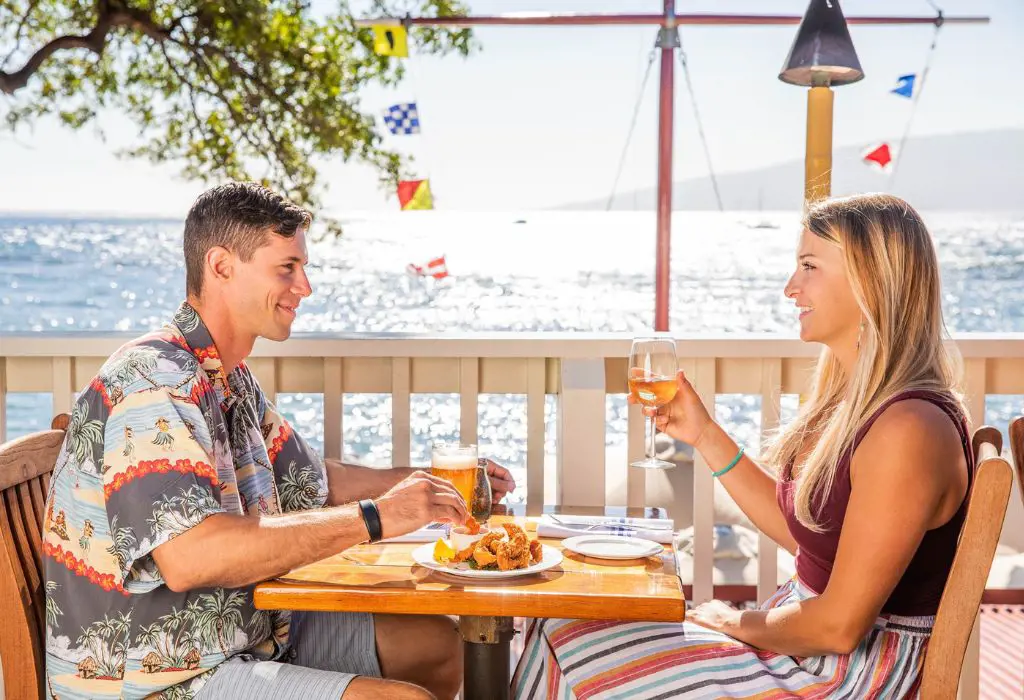 Book a table at Kimos Restaurant in Maui to taste some exquisite cuisine while enjoying the vistas.